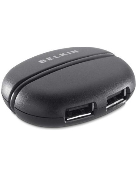 Belkin Premium USB 4-Port Travel-Hub 480 Mbit s Nero