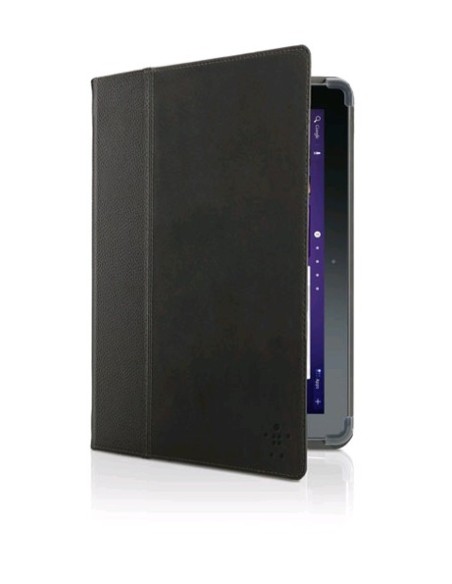 Belkin Leather Cinema Folio Samsung Galaxy Tab 2 25,6 cm (10.1") Custodia a libro Nero