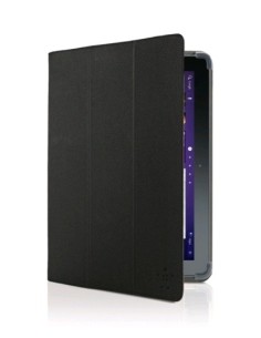 Belkin Tri-Fold Folio Samsung Galaxy Tab 2 25,6 cm (10.1") Custodia a libro Nero