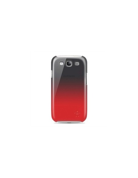 Belkin Shield Fade Samsung Galaxy S III custodia per cellulare Cover Nero, Rosso