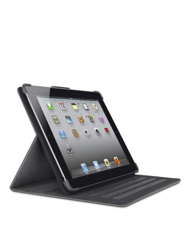Belkin Cinema Leather Folio Custodia flip a libro Nero, Grafite