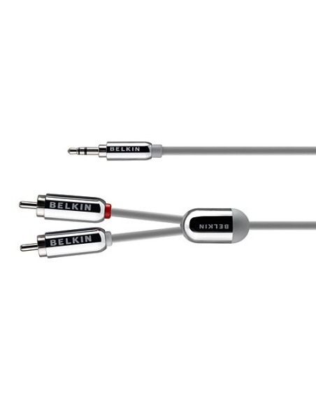 Belkin Stereo Cable for iPhone cavo audio 2,1 m 3.5mm RCA Grigio