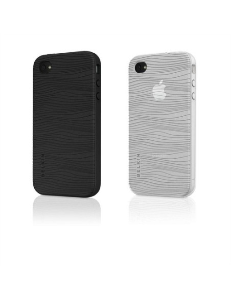 Belkin Essential 023 Custodia a sacchetto Nero, Bianco Silicone