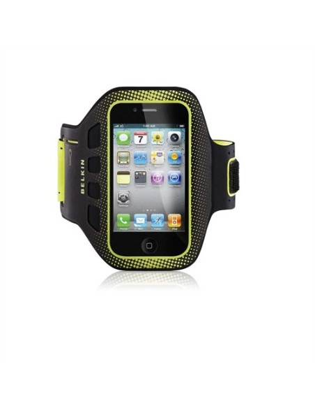 Belkin EaseFit Sport custodia per cellulare Fascia da braccio Nero, Giallo