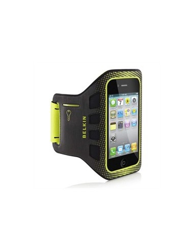Belkin EaseFit Sport custodia per cellulare Fascia da braccio Nero, Giallo