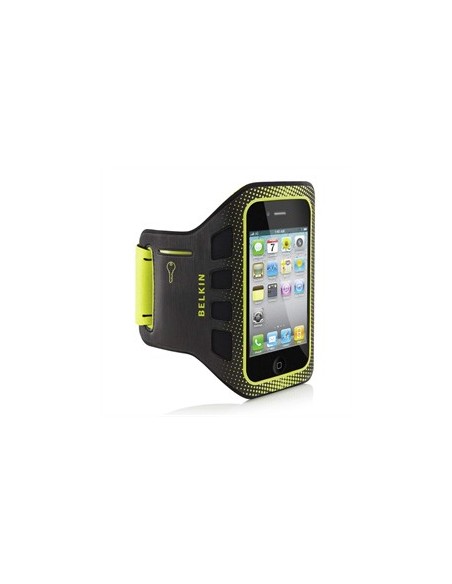 Belkin EaseFit Sport custodia per cellulare Fascia da braccio Nero, Giallo