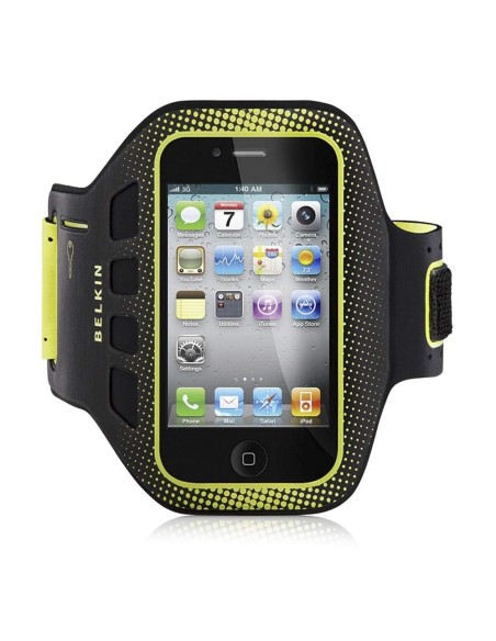 Belkin EaseFit Sport custodia per cellulare Fascia da braccio Nero, Giallo