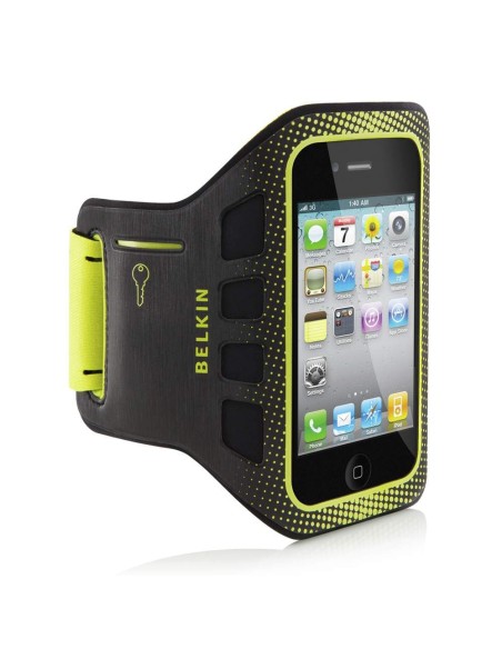 Belkin EaseFit Sport custodia per cellulare Fascia da braccio Nero, Giallo