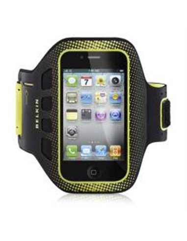 Belkin EaseFit Sport custodia per cellulare Fascia da braccio Nero, Giallo