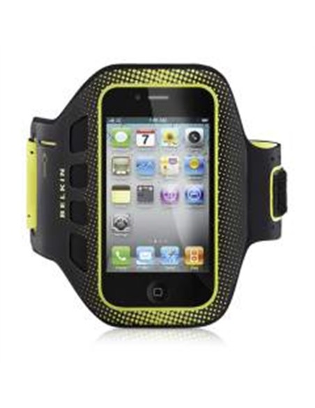 Belkin EaseFit Sport custodia per cellulare Fascia da braccio Nero, Giallo