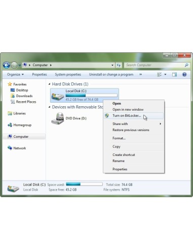 Microsoft Windows 7 Professional, Upg, DVD, EN 1 licenza e