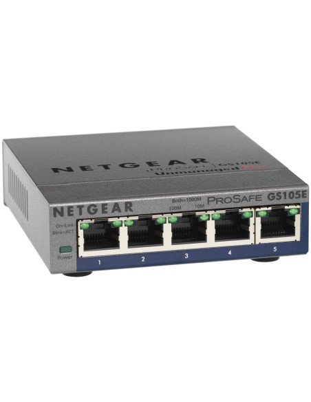 Netgear 5-Port Gigabit Ethernet Switch Non gestito Nero