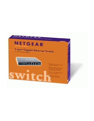 Netgear 5-Port Gigabit Ethernet Switch Non gestito Nero