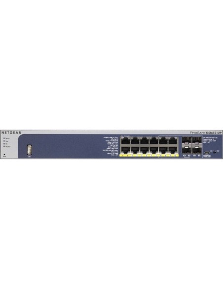 Netgear ProSafe GSM5212P Gestito L2+ Gigabit Ethernet (10 100 1000) Supporto Power over Ethernet (PoE) Grigio