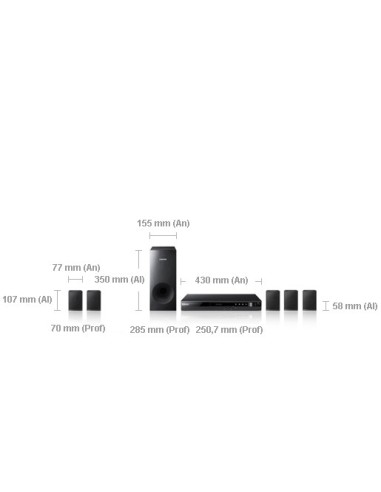 Samsung HT-D330 sistema home cinema 5.1 canali 330 W Nero