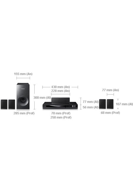 Samsung HT-E350 sistema home cinema 5.1 canali 330 W Nero