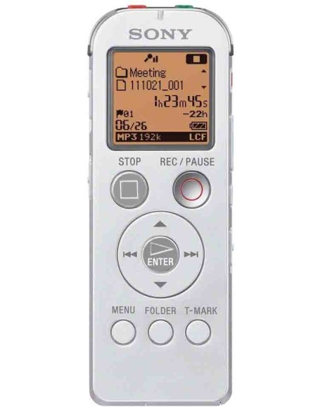 Sony ICD-UX522 Flash card Bianco