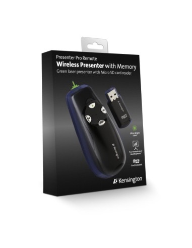 Kensington Telecomando Presenter Pro™ con puntatore laser verde e memoria
