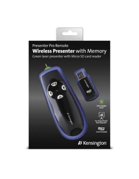 Kensington Telecomando Presenter Pro™ con puntatore laser verde e memoria