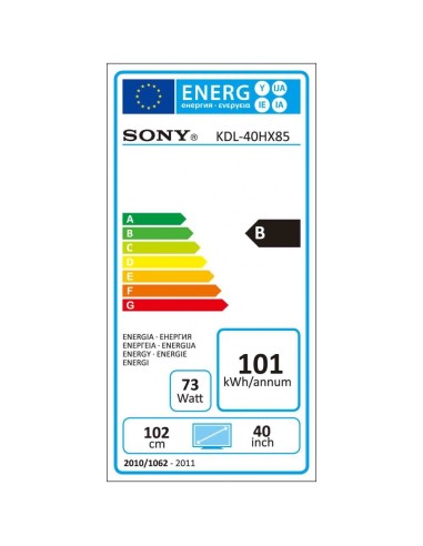 Sony KDL-40HX855 101,6 cm (40") Full HD Wi-Fi Nero