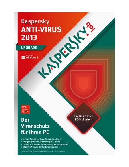 Kaspersky Lab Anti-Virus 2013, Base, Box, 1PC, 1Y Licenza base 1 anno i