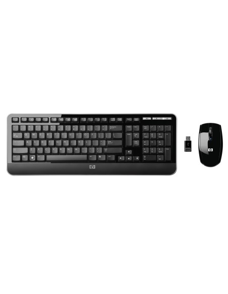 HP 2.4GHz Wireless Multi-media Keyboard and Mouse tastiera RF Wireless Nero