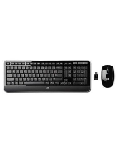 HP 2.4GHz Wireless Multi-media Keyboard and Mouse tastiera RF Wireless Nero