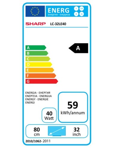 Sharp LC-32LE40E TV Hospitality 81,3 cm (32") HD 350 cd m² Nero 20 W