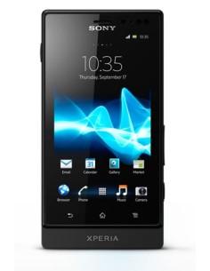 Sony Xperia sola 9,4 cm (3.7") SIM singola Android 2.3 3G 0,5 GB 8 GB Nero