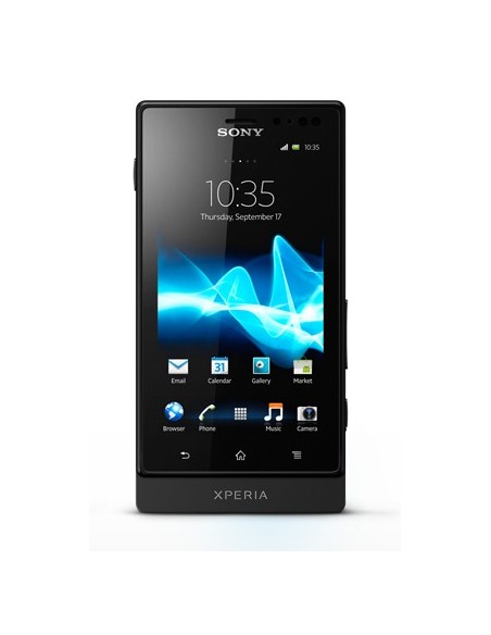 Sony Xperia sola 9,4 cm (3.7") SIM singola Android 2.3 3G 0,5 GB 8 GB Nero