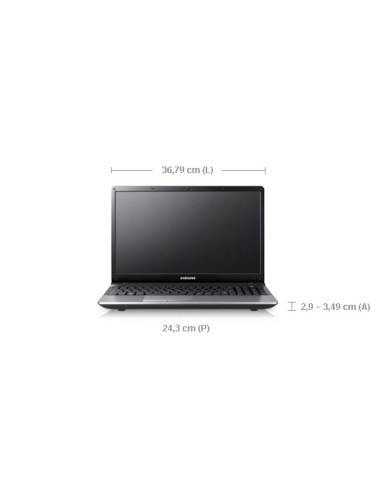 Samsung 3 NP300E5A 39,6 cm (15.6") HD Intel® Pentium® 4 GB DDR3-SDRAM 500 GB HDD Windows 7 Home Premium Nero, Argento
