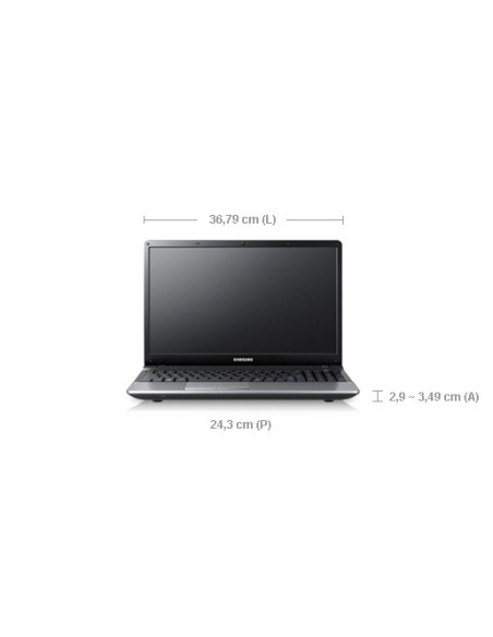 Samsung 3 NP300E5A 39,6 cm (15.6") HD Intel® Pentium® 4 GB DDR3-SDRAM 500 GB HDD Windows 7 Home Premium Nero, Argento