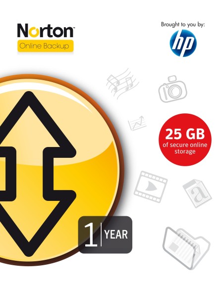 HP 1 anno di supporto online Norton 25 GB