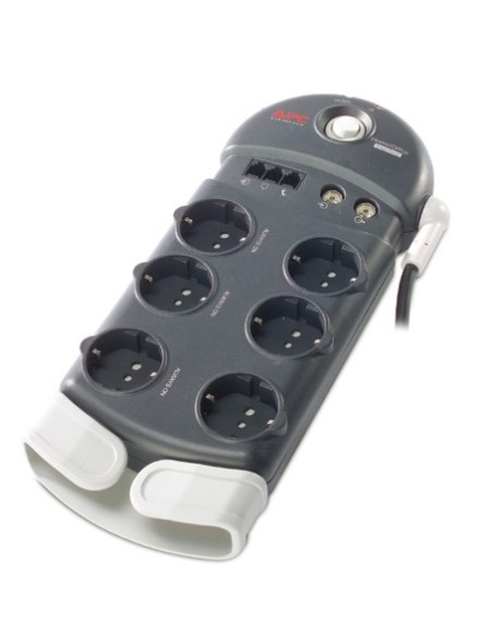 APC Home Office SurgeArrest 6 outlets with Phone & Coax Protection 230V Italy 6 presa(e) AC 2,44 m