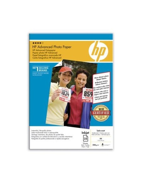 HP Advanced Satin-matt carta fotografica A4 Bianco Satinata opaca