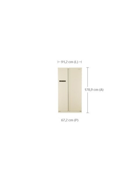 Samsung RSA1STVB frigorifero side-by-side Libera installazione 440 L Sabbia