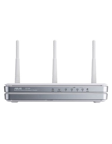 ASUS RT-N16 router wireless Gigabit Ethernet Argento, Bianco