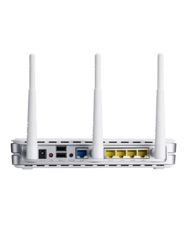 ASUS RT-N16 router wireless Gigabit Ethernet Argento, Bianco
