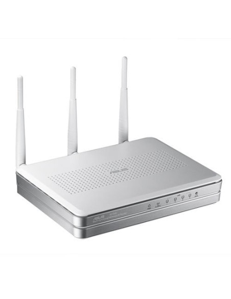 ASUS RT-N16 router wireless Gigabit Ethernet Argento, Bianco