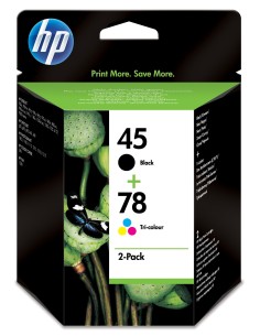 HP 45 78 cartuccia d'inchiostro 2 pz Originale Nero, Ciano, Magenta, Giallo