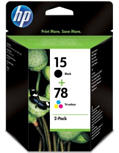 HP 15 78 cartuccia d'inchiostro 2 pz Originale Resa elevata (XL) Nero, Ciano, Magenta, Giallo 2