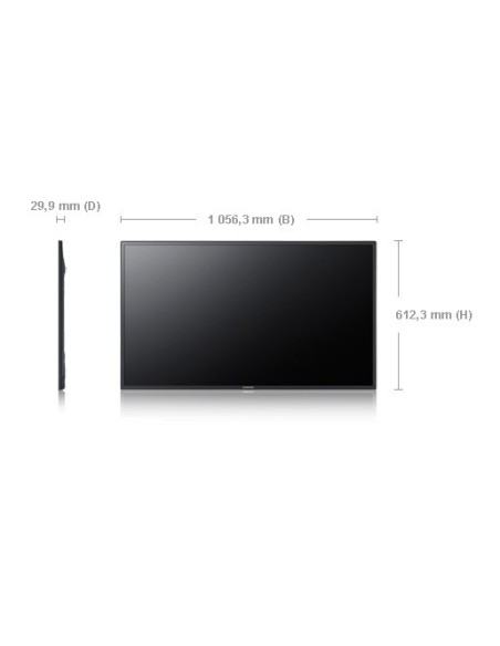 Samsung SyncMaster DE46A Pannello piatto per segnaletica digitale 116,8 cm (46") 600 cd m² Full HD Nero