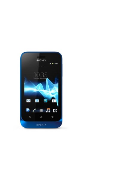 Sony Xperia tipo 8,13 cm (3.2") SIM singola Android 4.0 3G 0,5 GB 2,9 GB Nero, Blu