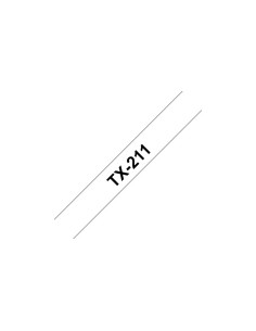 Brother TX-211 nastro per etichettatrice Nero su bianco 2