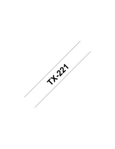 Brother TX-221 nastro per etichettatrice Nero su bianco 2
