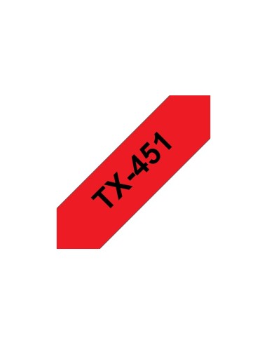 Brother TX-451 nastro per etichettatrice Nero su rosso