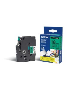 Brother TZ-741 nastro per etichettatrice Nero su verde