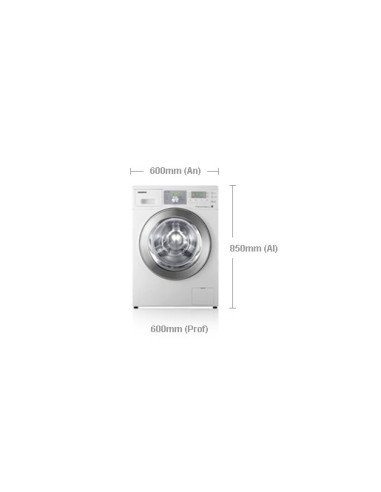 Samsung WF0804Y8E lavatrice Caricamento frontale 8 kg 1400 Giri min Cromo, Acciaio inossidabile