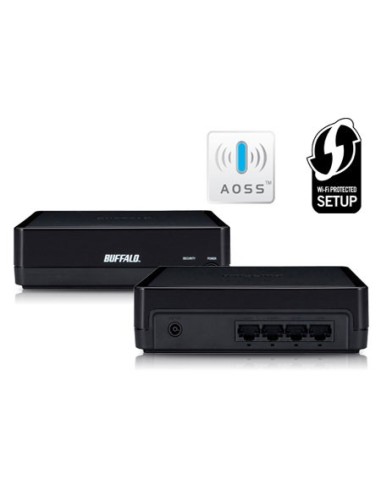 Buffalo WLI-TX4-AG300N convertitore multimediale di rete 100 Mbit s Nero