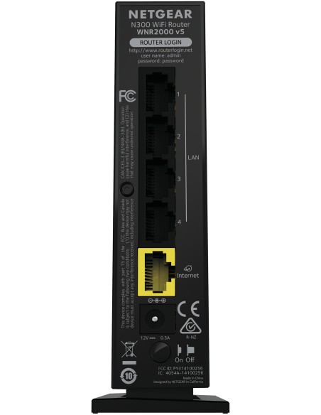 NETGEAR WNR2000 router wireless Fast Ethernet Banda singola (2.4 GHz) 4G Nero